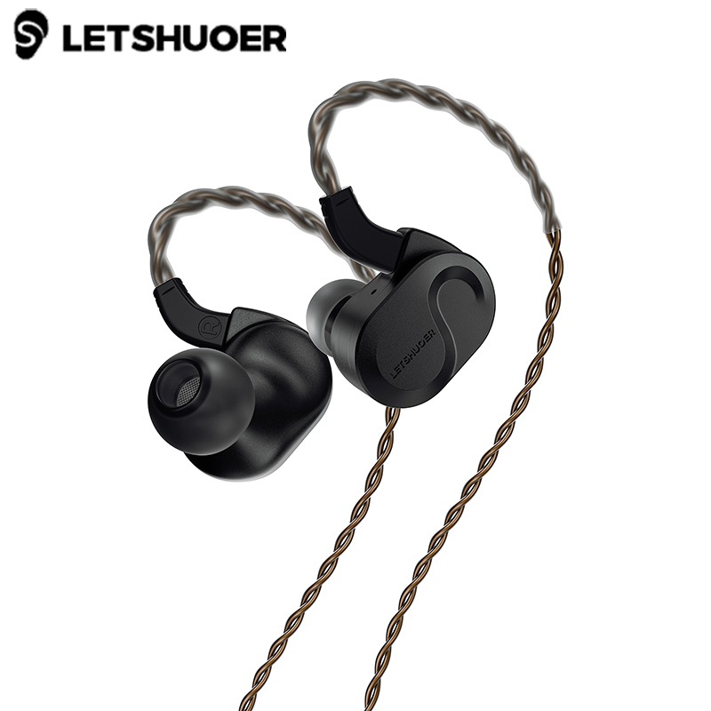 Planar Magnetic Iem Earphones - Letshuoer-インイヤーイヤホン,デュアルコイル,13mm,磁気ドライバー,hifiモニター,有線イヤフォン,第2世代,s08