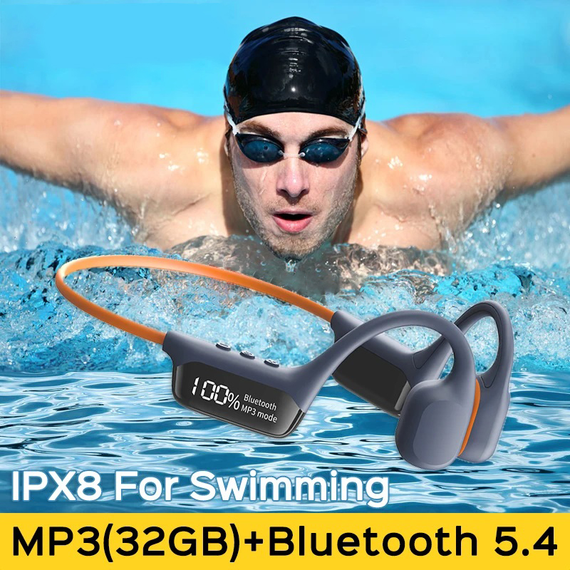Bone Conduction Running Headphones - LonMao S10 ワイヤレス IPX8 防水 骨伝導ヘッドホン