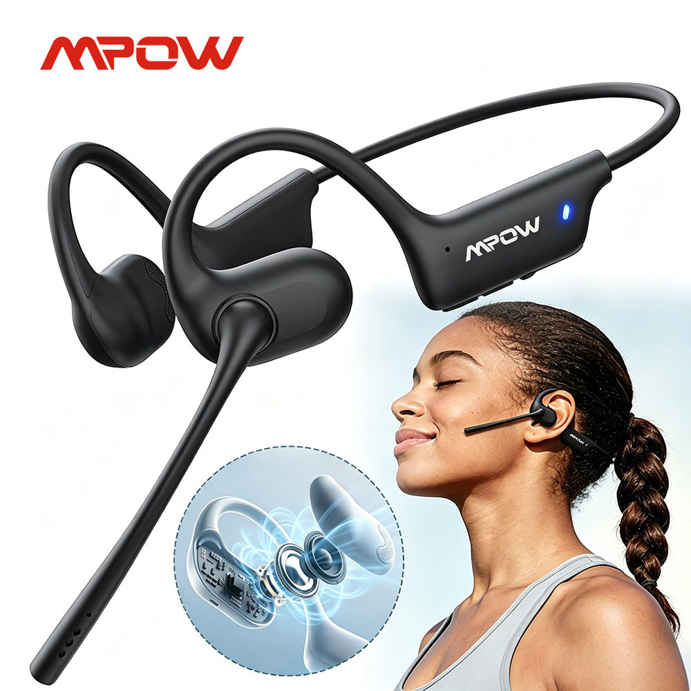 Sleep Mask Headphones Bluetooth - Mpow O1 オープンイヤー スポーツヘッドフォン ワイヤレス空気伝導イヤホン Bluetooth