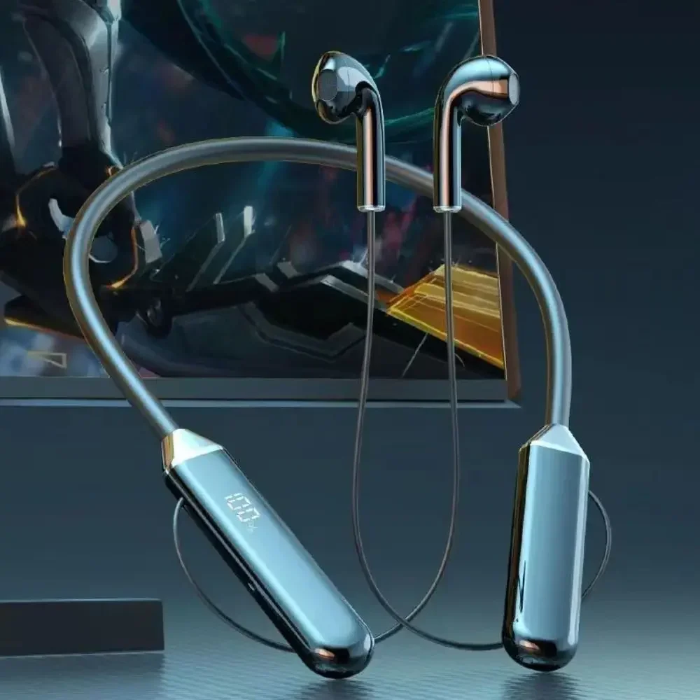 磁気イヤホン D18 ワイヤレスネックバンドヘッドフォンスポ - Magnetic Neckband Sports Earphones のレビューと価格