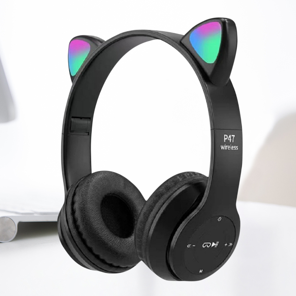 フラッシュライト付き可愛い猫耳ワイヤレスヘッドホン、マイク、 - Cat Ear Bluetooth Headset Led のレビューと価格
