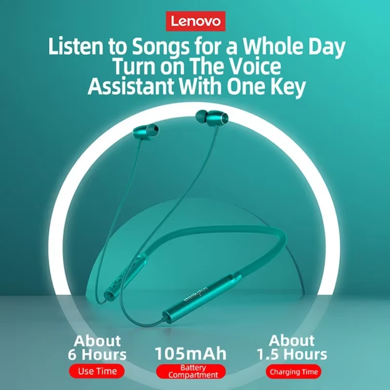 オリジナルレノボ HE05X Bluetooth イヤホンイ - Magnetic Neckband Sports Earphones のレビューと価格