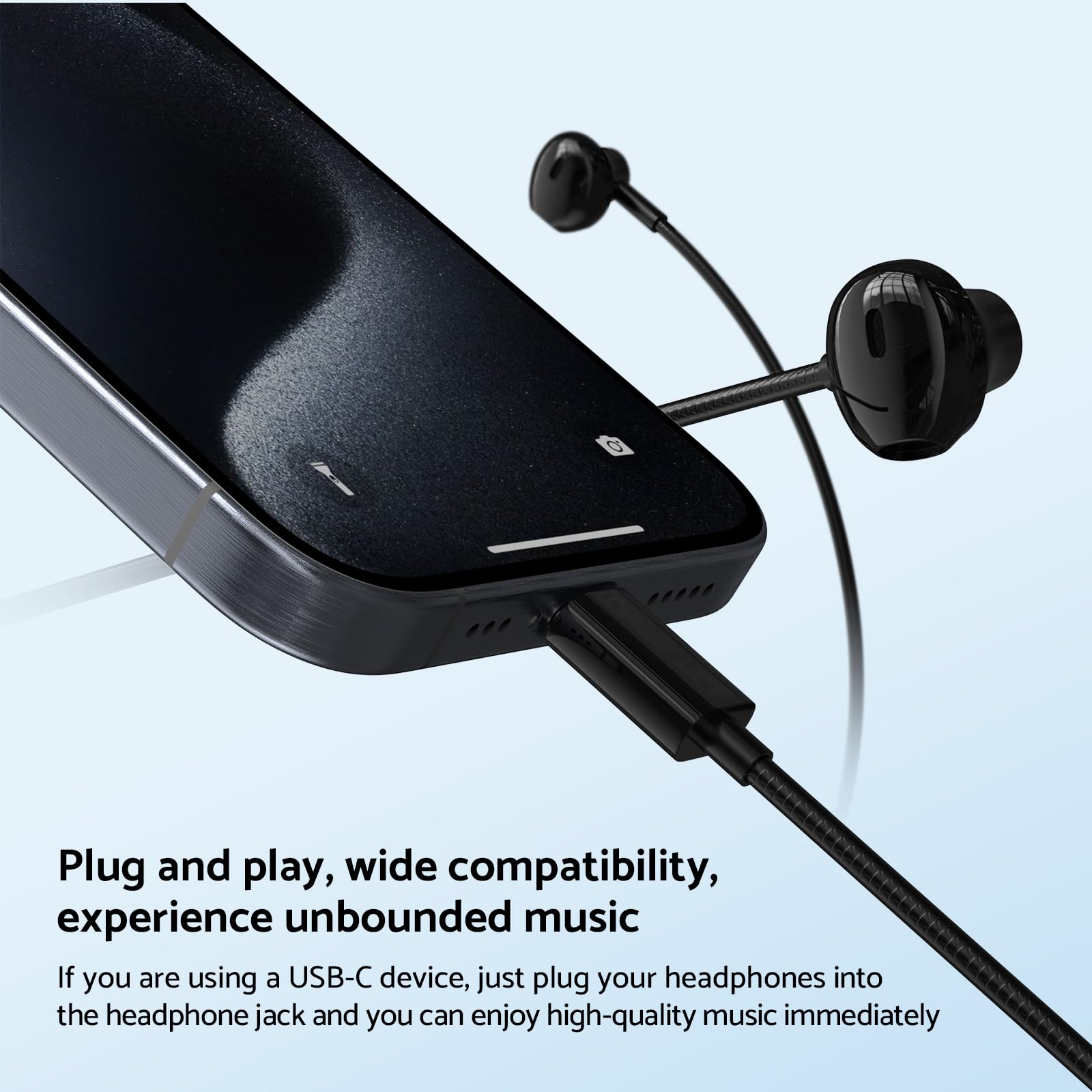 Type-C 3.5mm HIFIステレオ有線イヤホン 重低 - Type C Wired Earphones With Mic のレビューと価格
