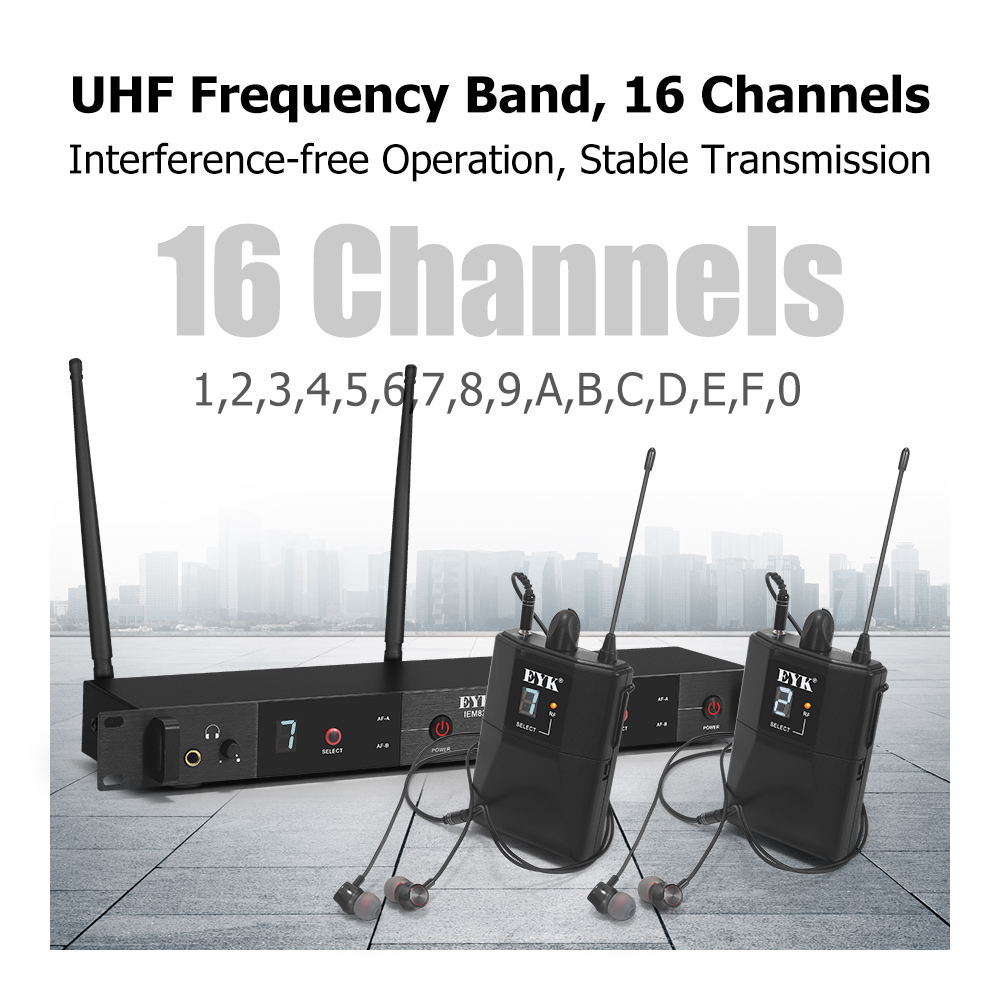Eyk iem82 uhfワイヤレスインイヤーモニターシステ - In Ear Monitors For Singers のレビューと価格