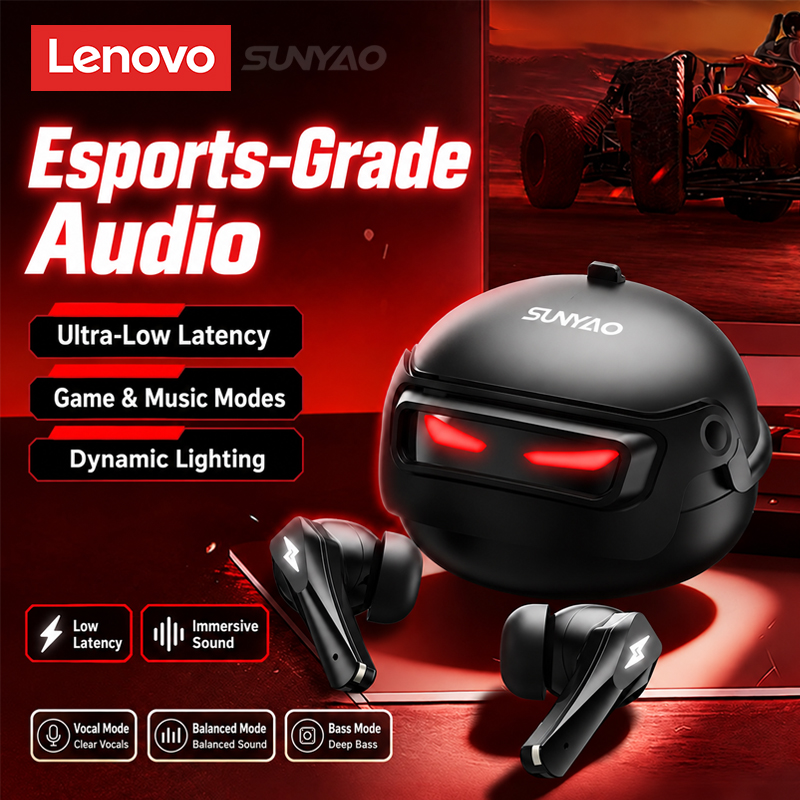 Lenovo GT101 ゲーミングヘッドセット、ワイヤレス - Type C Wired Earphones With Mic のレビューと価格