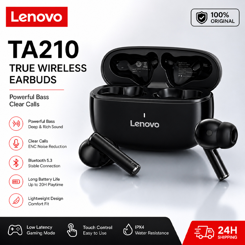 Lenovo TA210 Bluetoothワイヤレスヘッド - Anc Wireless Over Ear Headphones のレビューと価格